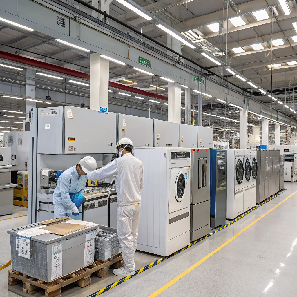 Operatori in linea di assemblaggio per elettrodomestici