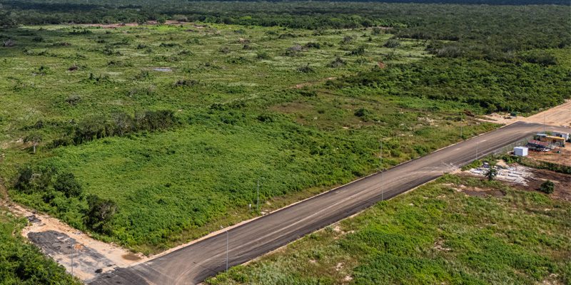 Area undergoing infrastructure development within the Central Business Park