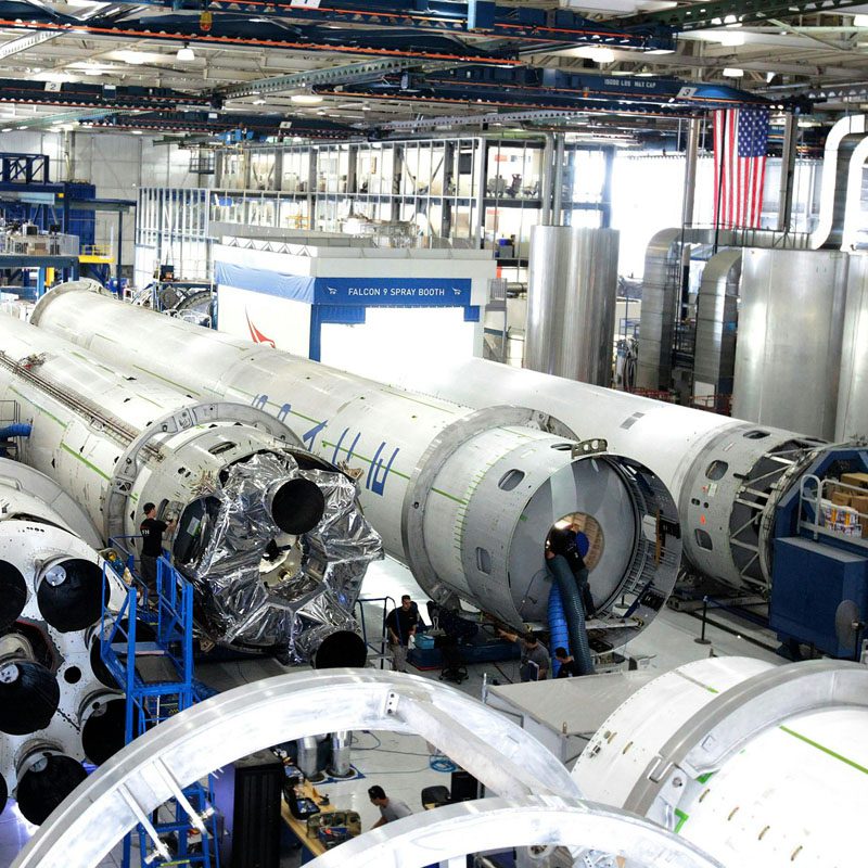 Linea di produzione per componenti aerospaziali