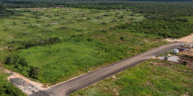 Zona en desarrollo de infraestructuras dentro del Parque Empresarial Central